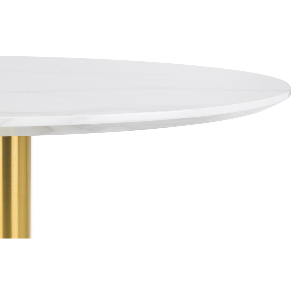 Julian Bowen Palermo Delaunay 4 Seater Round Dining Set White and Blue Image 5