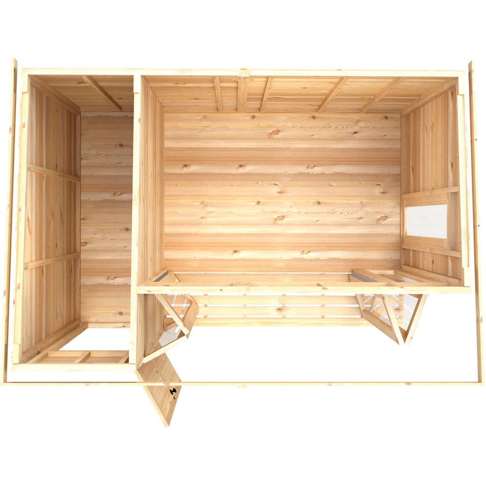 Shire Aster 12 x 8ft Shiplap Left Hand Storage Pent Summerhouse Image 3