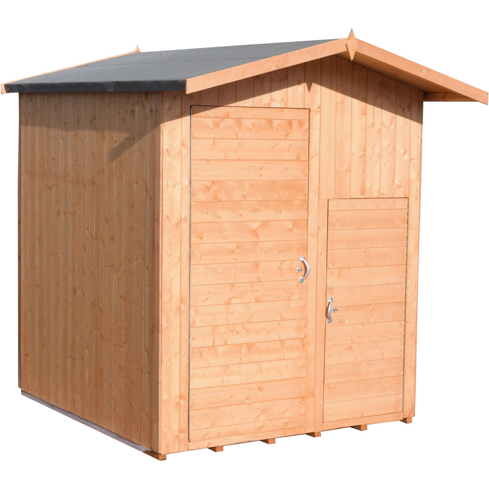 Shire 6 x 6ft Dip Treated Multi Store Apex Garden Shed Image 4