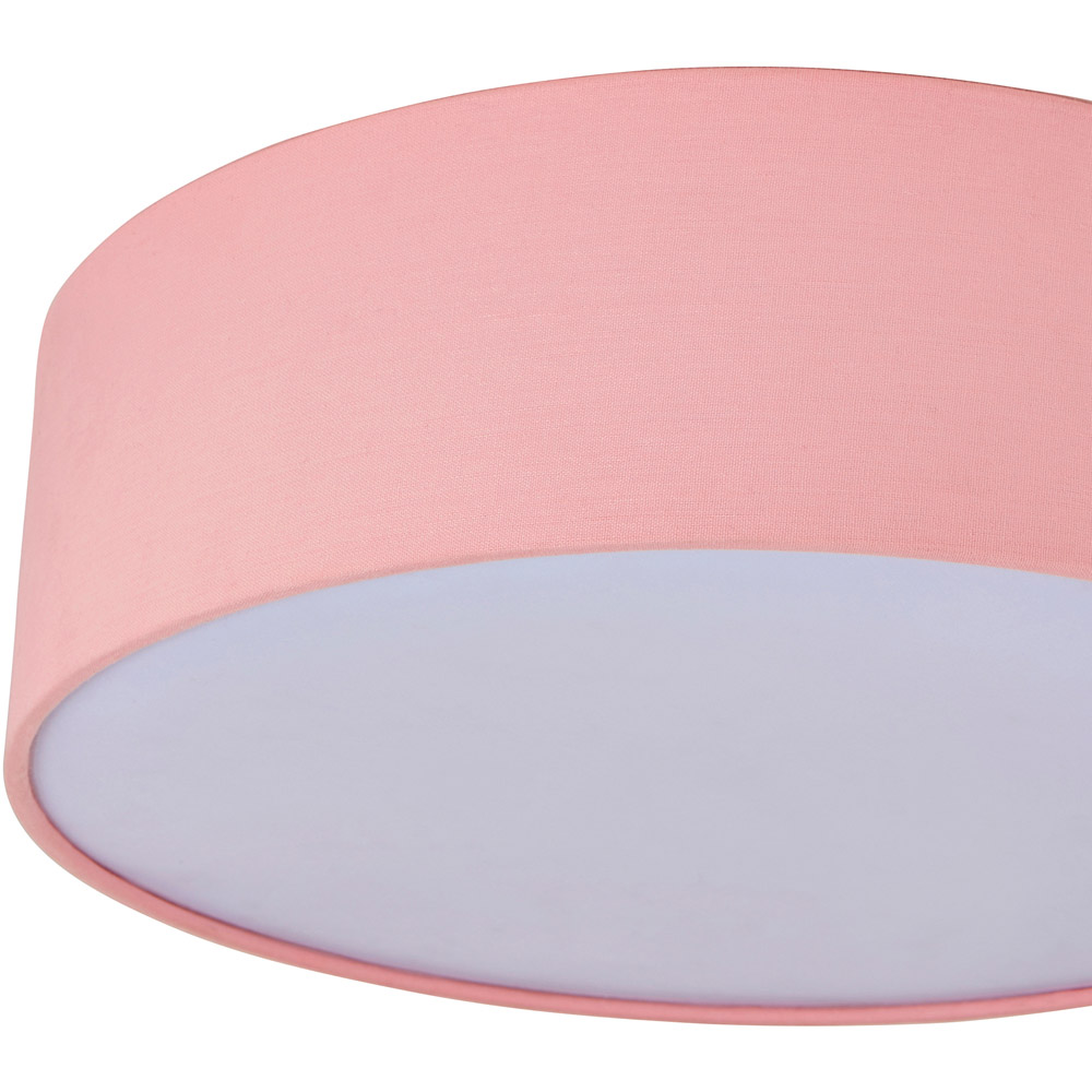 Glow Round Pink Diffused 3 Light Flush Ceiling Light Image 4