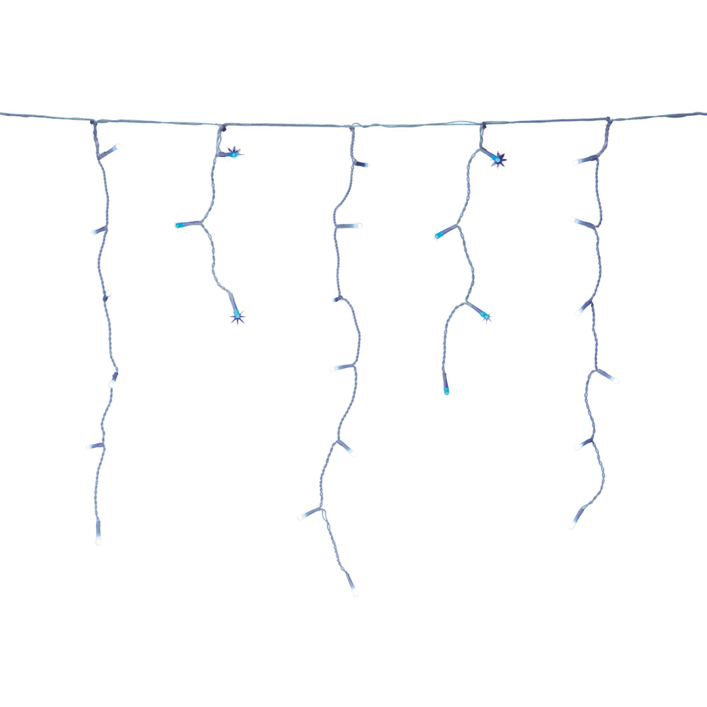 Samuel Alexander 1000 Blue and White LED Frosted White Cable Icicle Light 25m Image 2