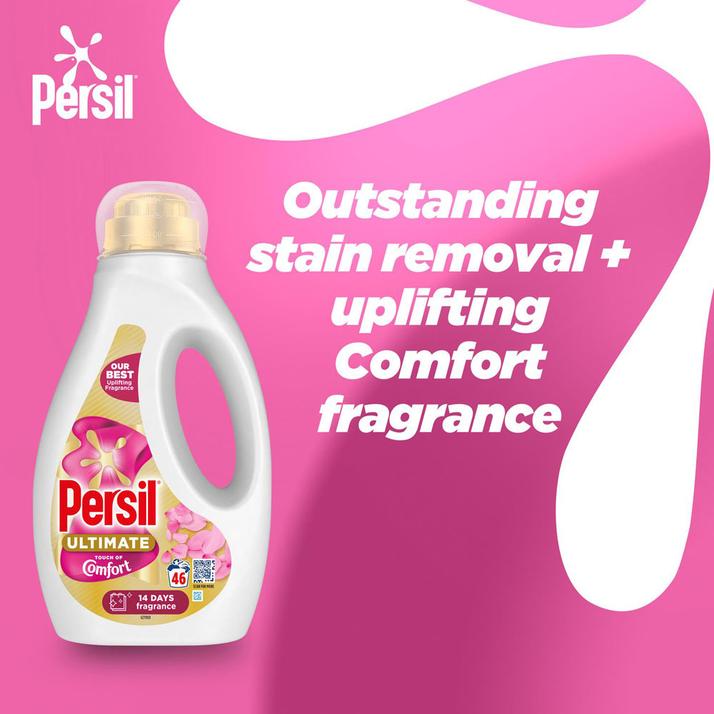 Persil Ultimate Touch of Comfort Liquid Detergent 46 Washes 1.242L 4 Pack Image 7