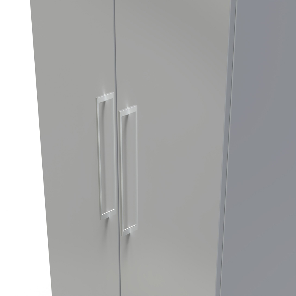 Crowndale Worcester 2 Door Uniform Grey and Dusk Grey Wardrobe Ready Assembled Image 5