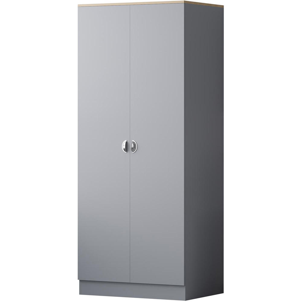 FWStyle Esher 2 Door Grey Oak Wardrobe Image 2
