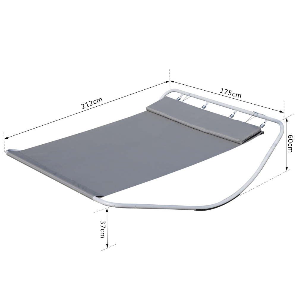 Outsunny Rocking Swing Hammock Grey Image 7