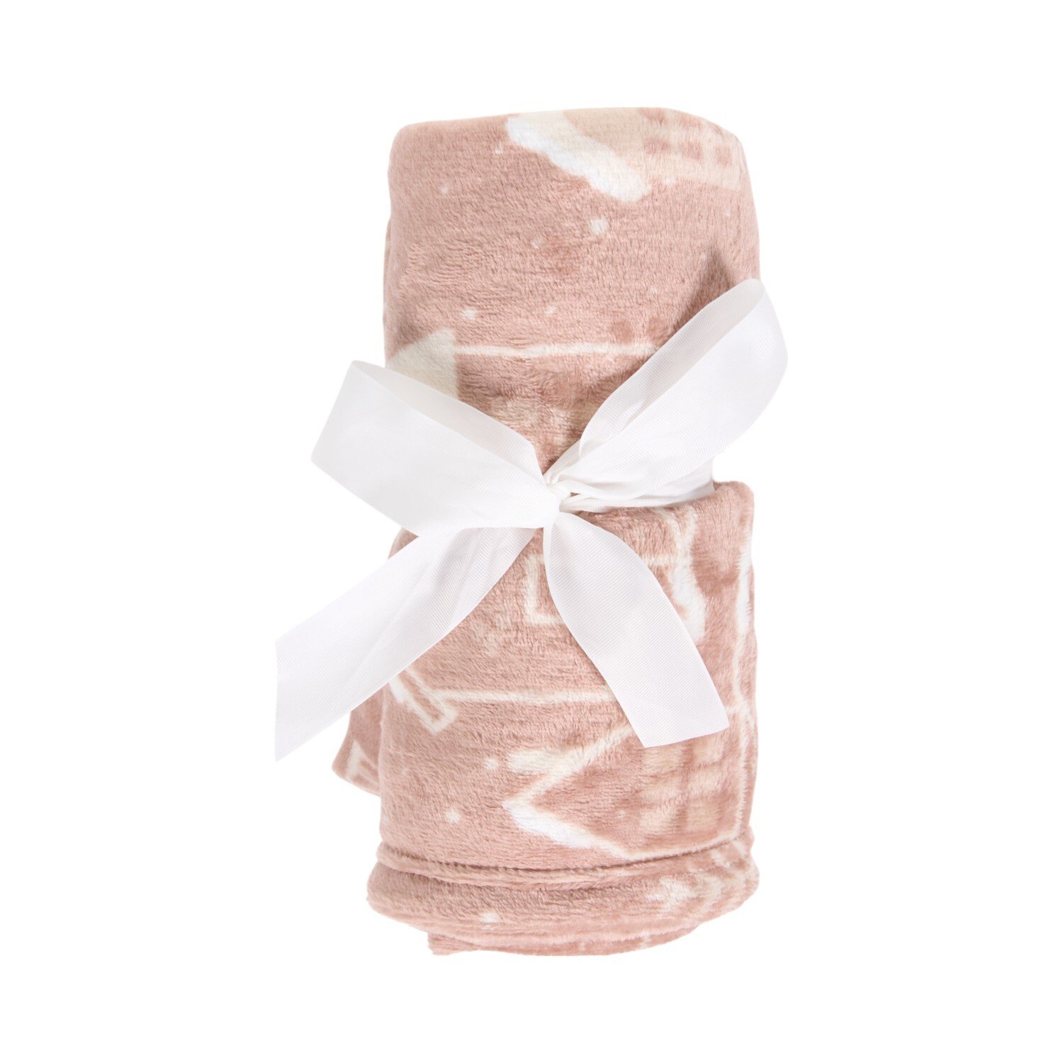 Winter Village Fleece Throw Brown Image 1