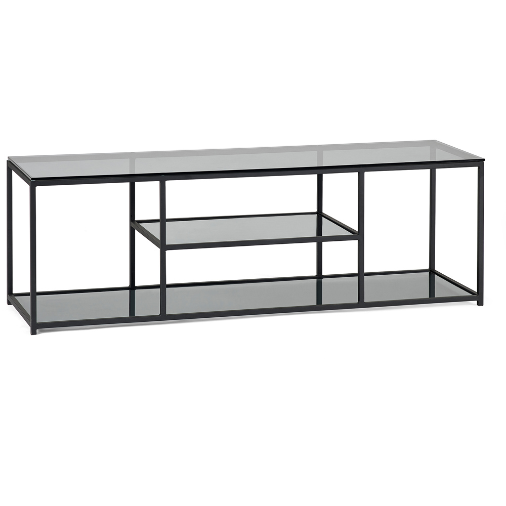 Julian Bowen Chicago 2 Shelf Smoked Glass TV Unit Image 2