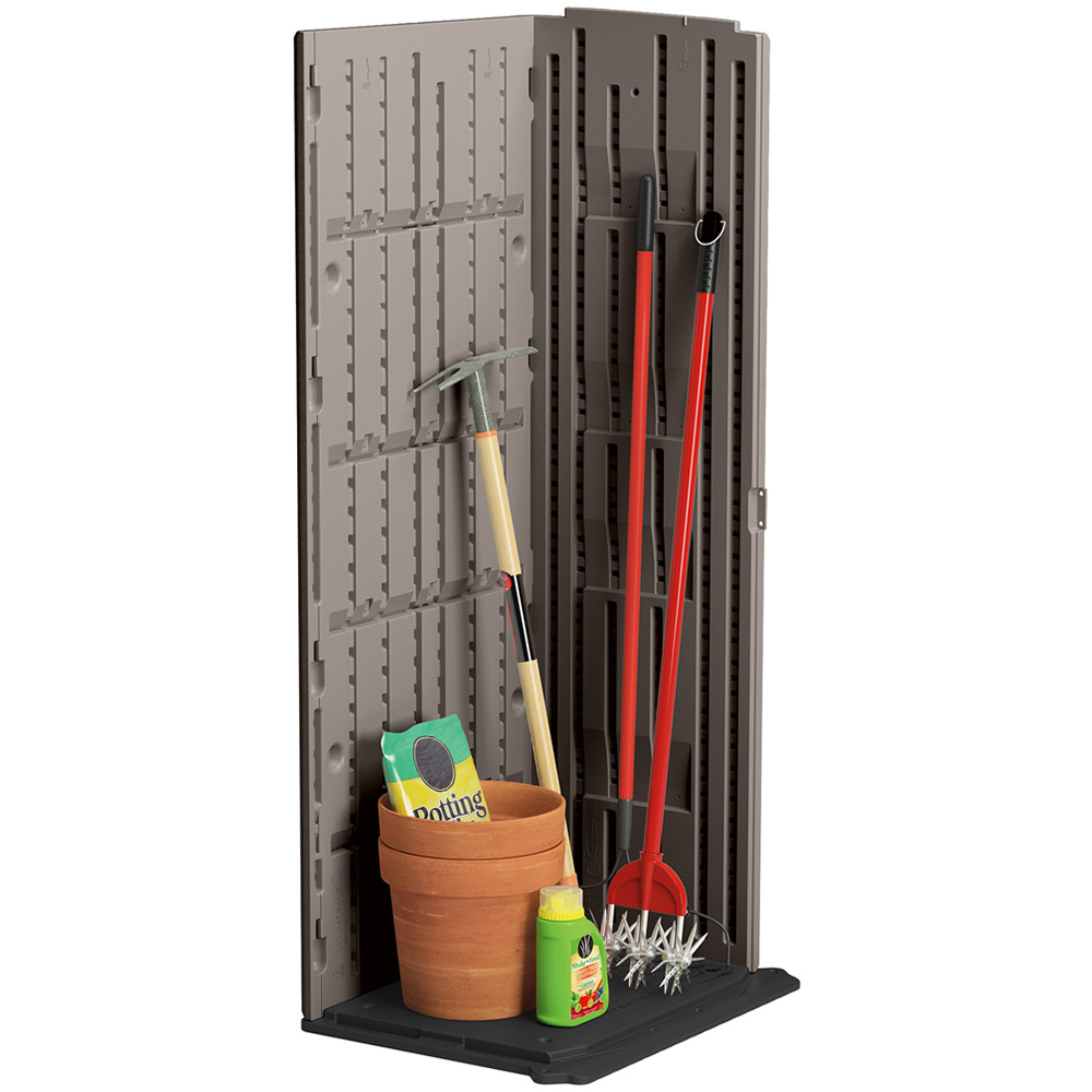 Suncast Mannington 5.7 x 2.2ft Stone Grey Storage Cabinet Image 3