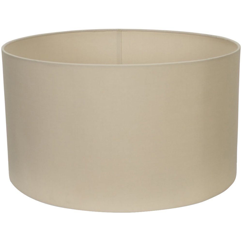 ValueLights Reni Natural Fabric Drum Ceiling Lamp Shade 45cm Image 1