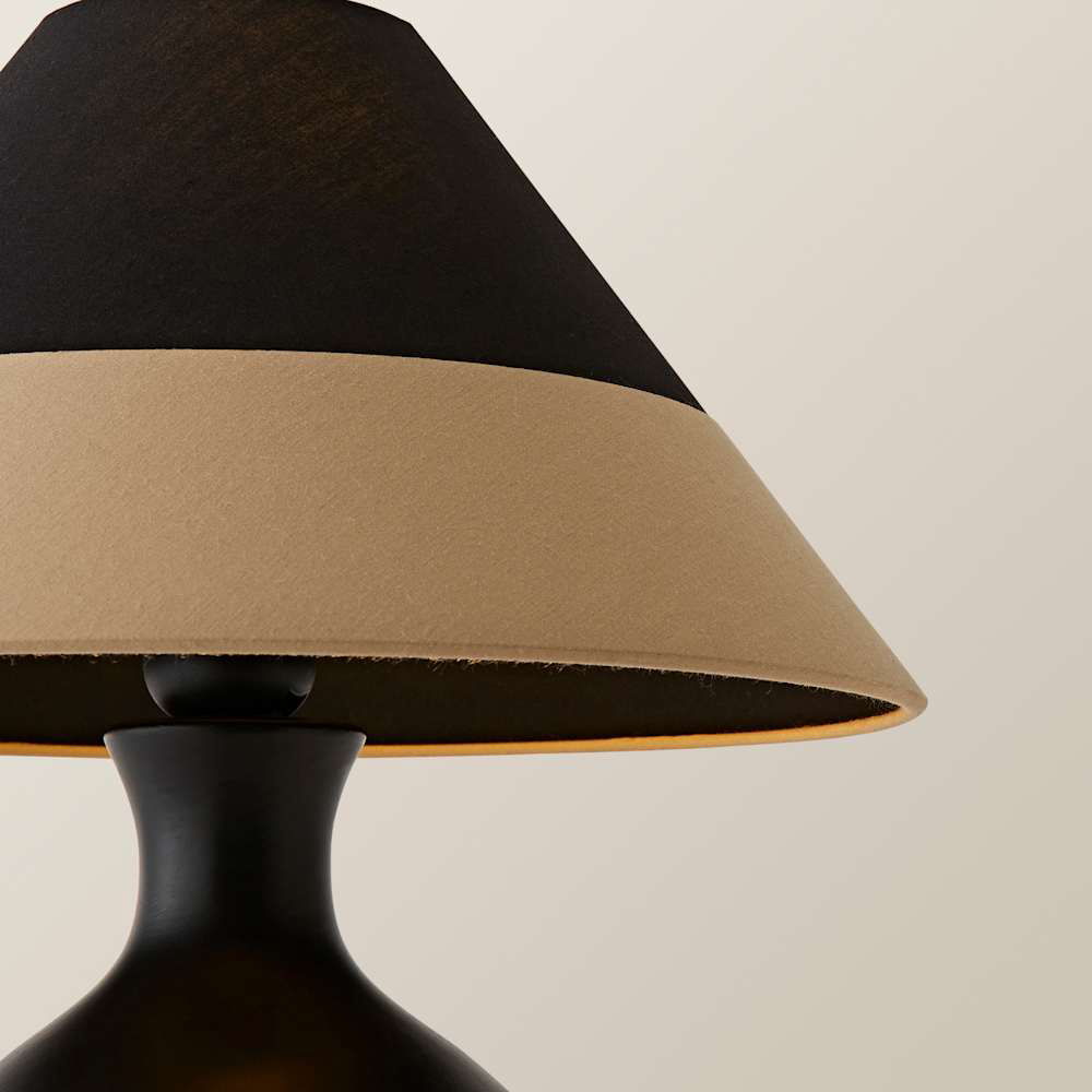 ValueLights Rupert 2 Tone Cone Tapered Shade Black LED Table Lamp with Bulb Image 5