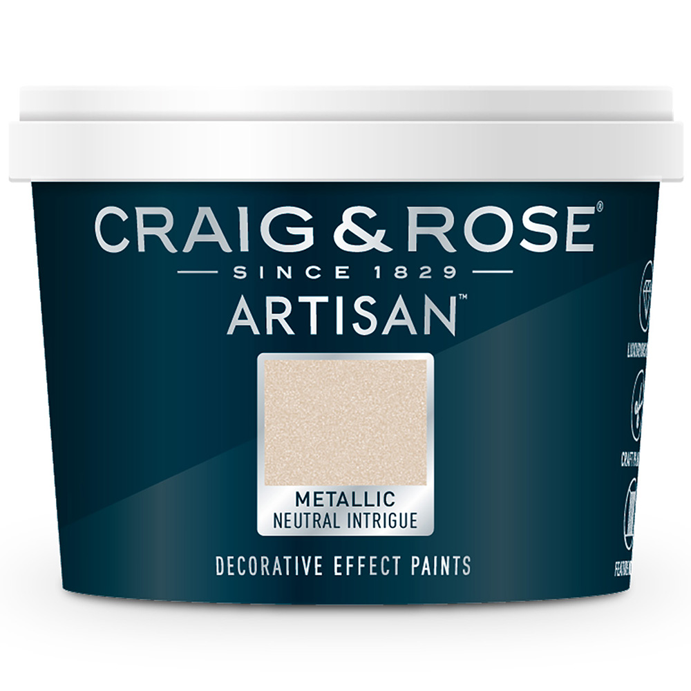 Craig & Rose Artisan Feature Wall Neutral Intrigue Metallic Effect Paint 250ml Image 2