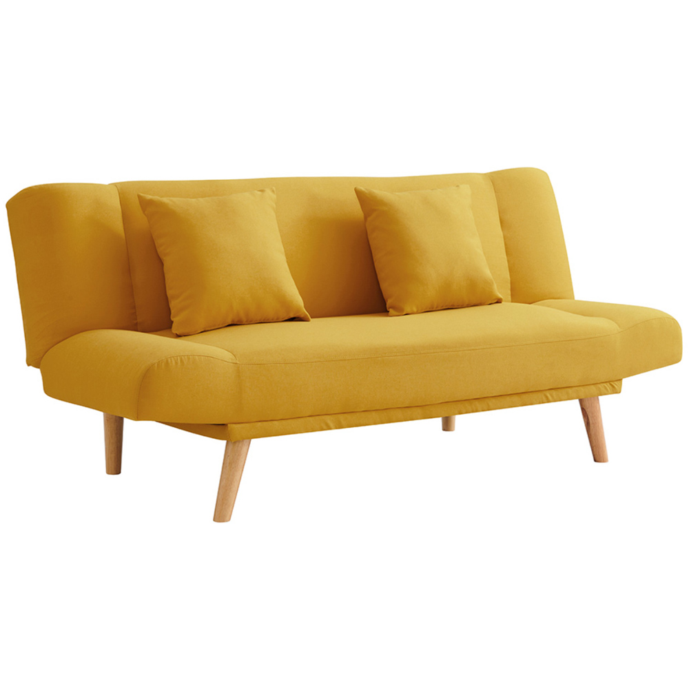 Home Detail Hamilton Double Sleeper Mustard Fabric Sofa Bed Image 2