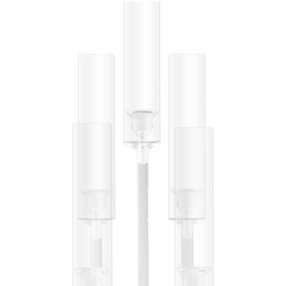 Living and Home 5-Arm Clear Acrylic Candle Holder 66cm Image 5