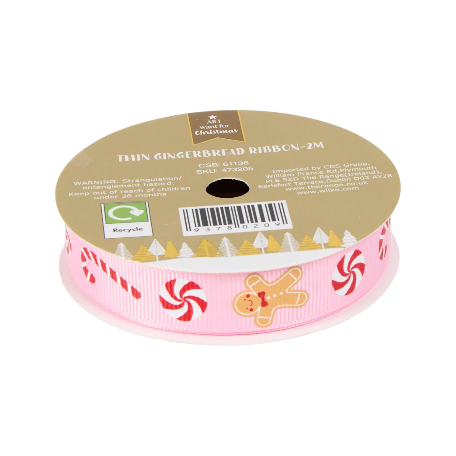 Thin Gingerbread Ribbon Image 2