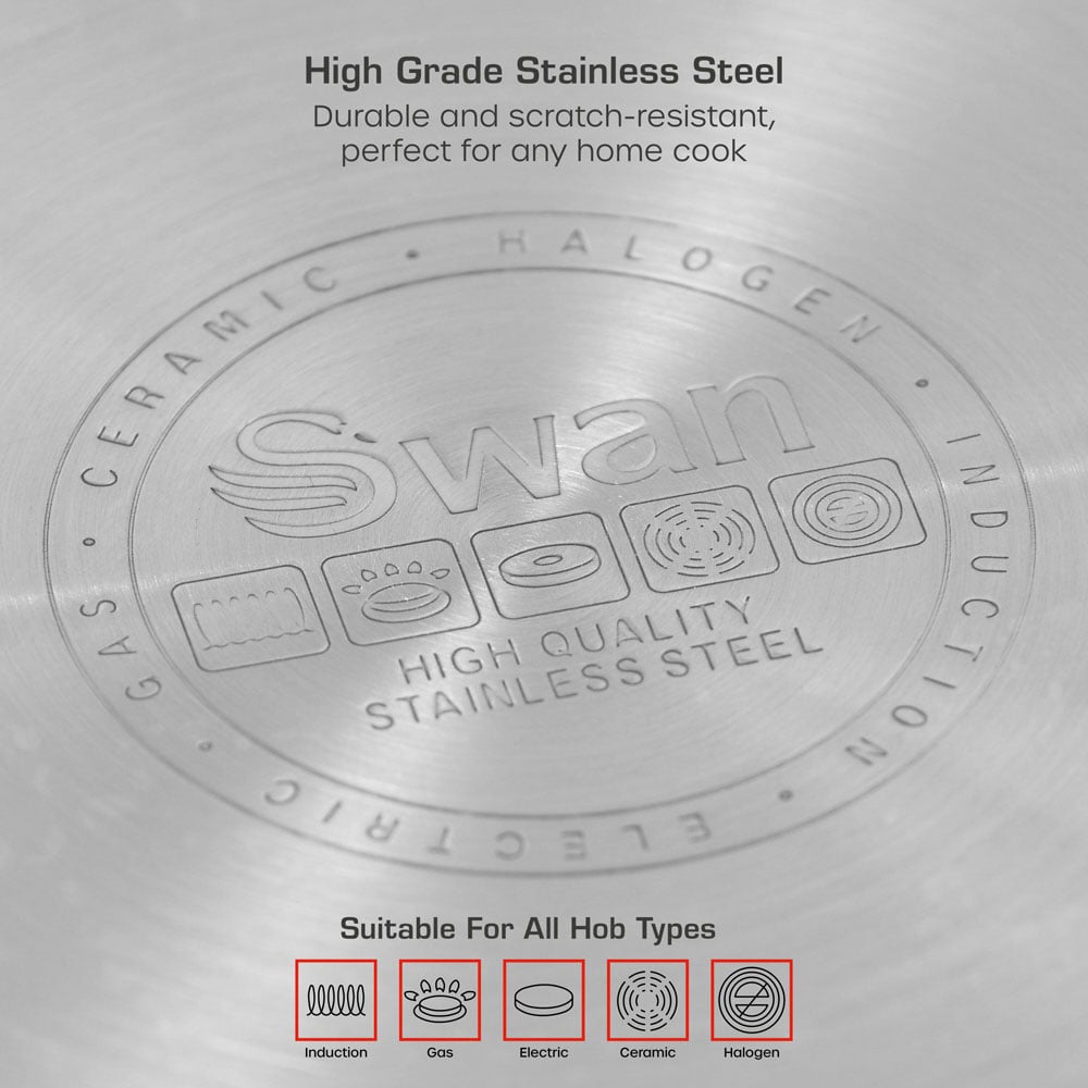 Swan Townhouse 3 Tier Stainless Steel Steamer Image 4