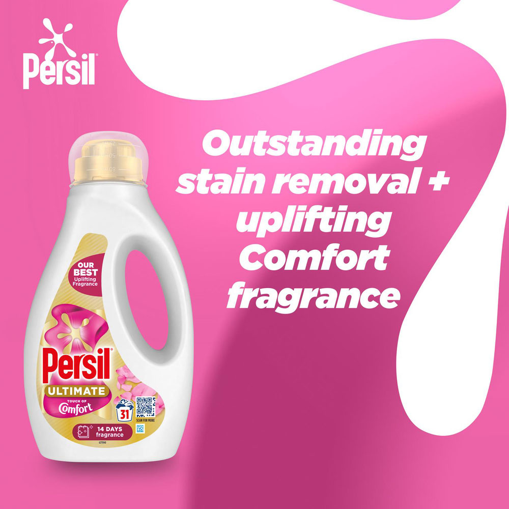 Persil Ultimate Touch of Comfort Liquid Detergent 31 Washes 837ml 2 Pack Image 4