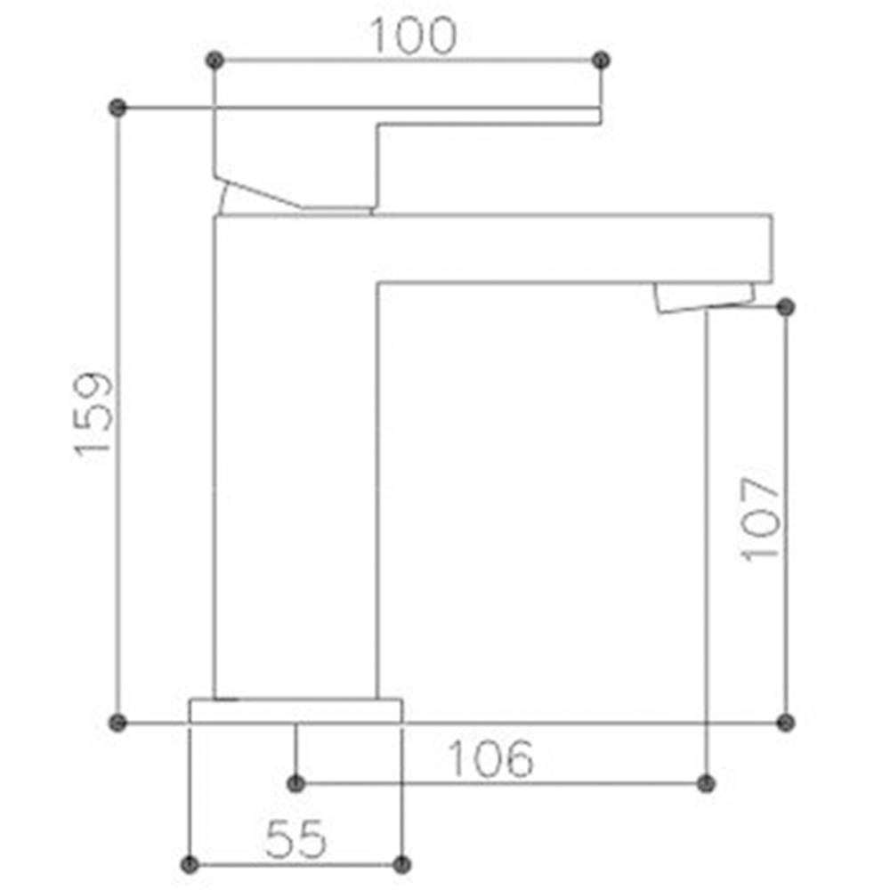 Nes Home Brayton Square Freestanding Bath Shower Mixer and Basin Mixer Tap with Waste Image 4