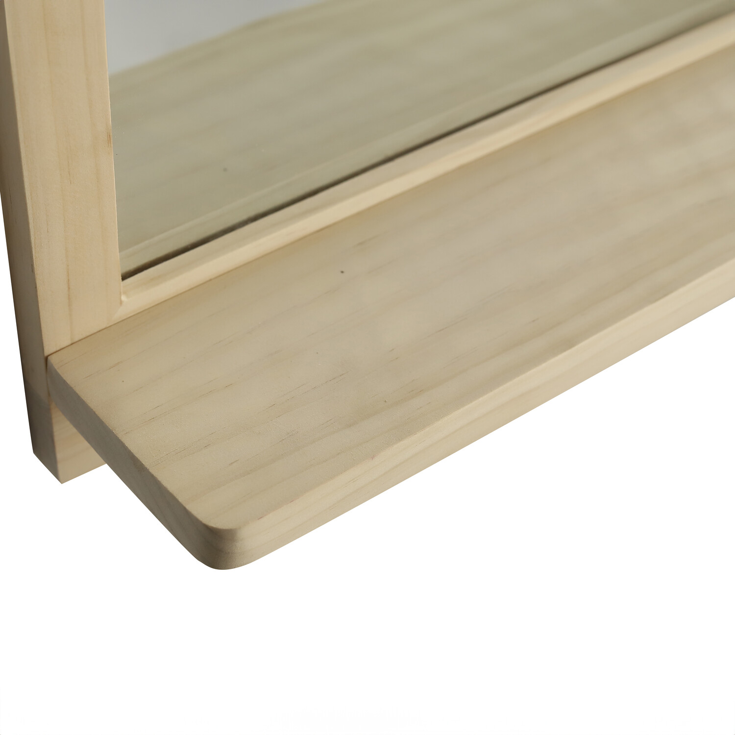 Ashdown Wooden Shelf Mirror Natural Image 5