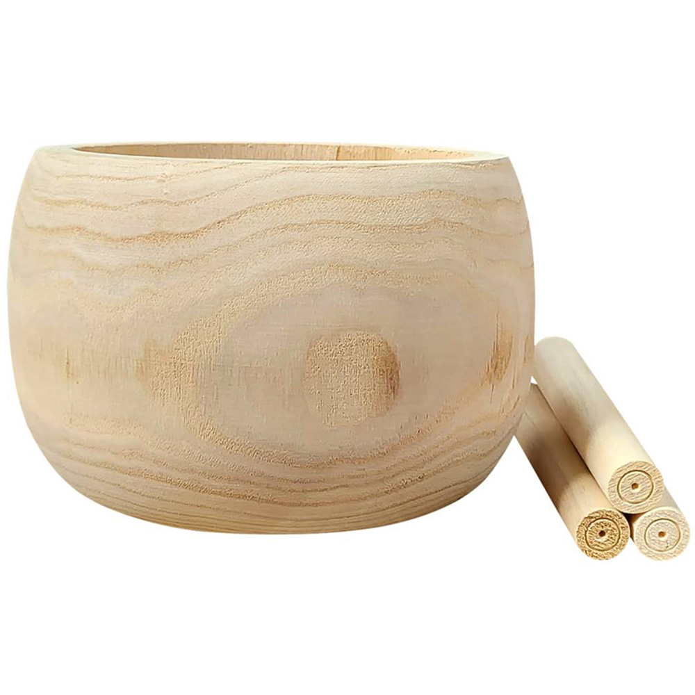 LECHUZA Hortico Trend Wooden Round Indoor Plant Pot 36 x 23cm 2 Pack Image 4