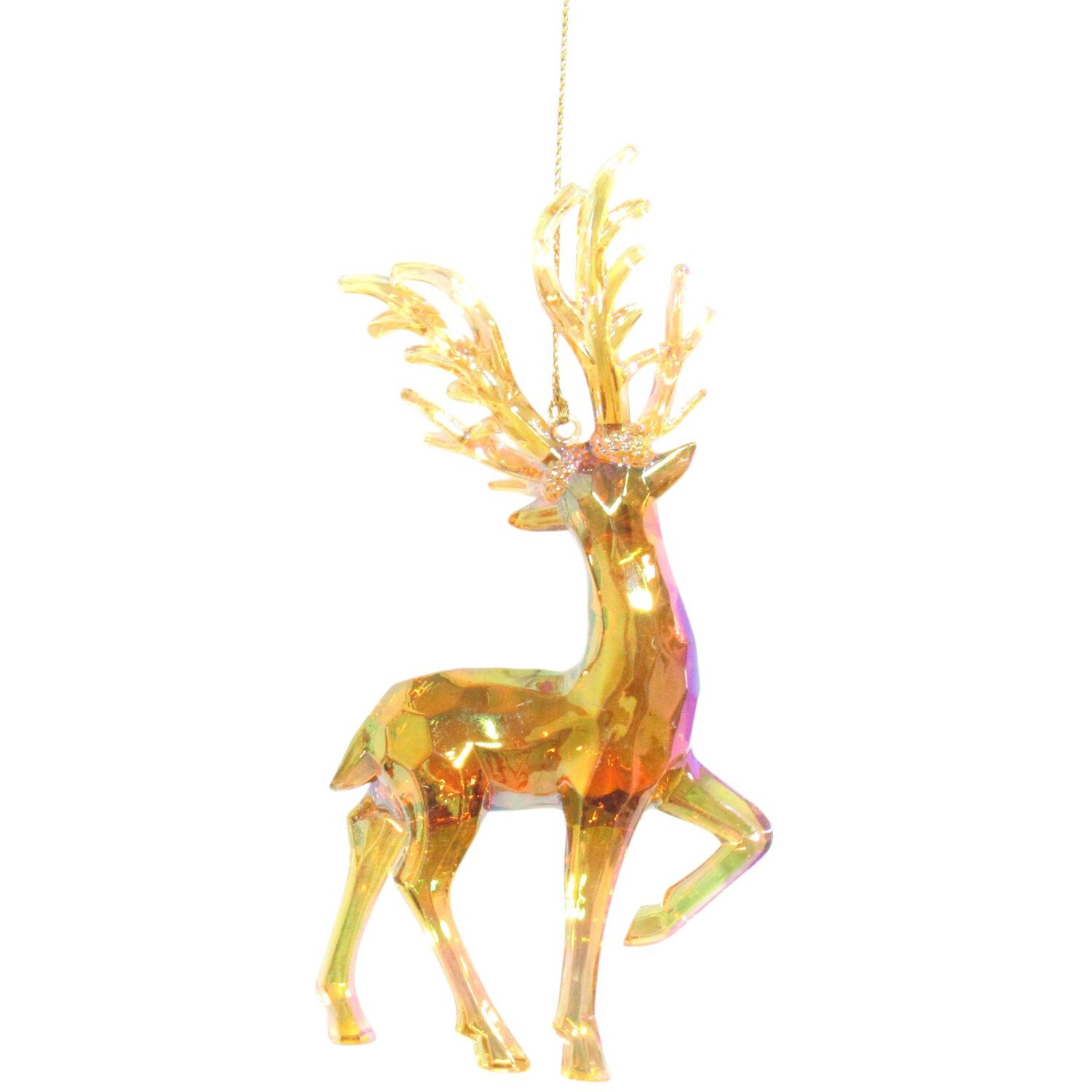 Dark Amber Iridescent Deer Amber Image 3