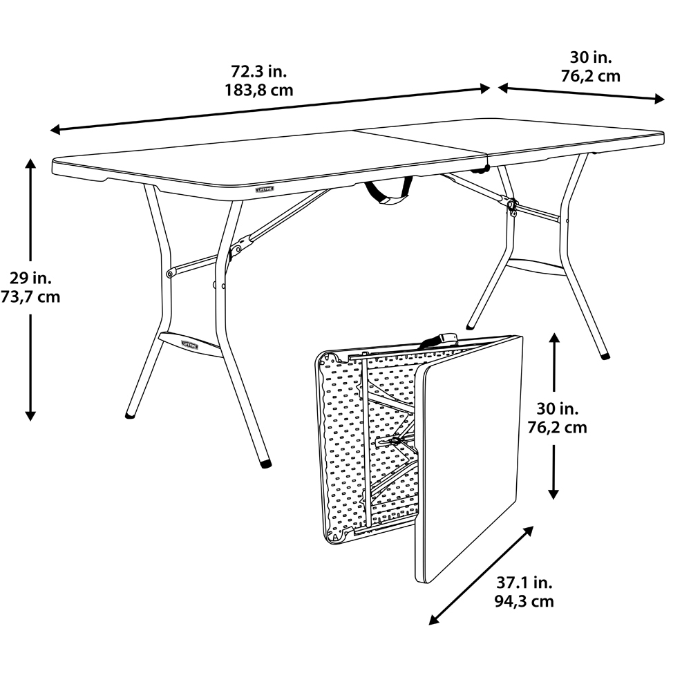 Lifetime Products Fold In Half Light Commercial Table Image 9