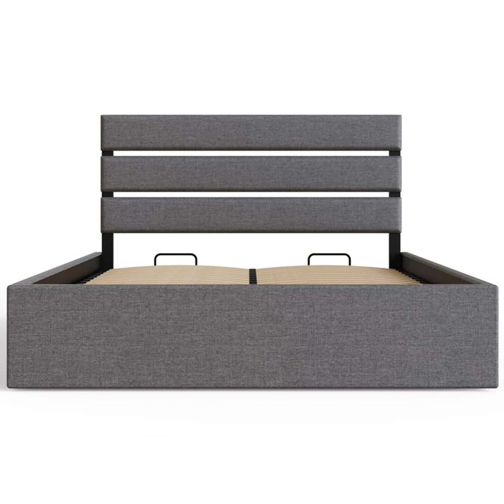 GFW Hudson King Size Grey End Lift Ottoman Bed Image 4