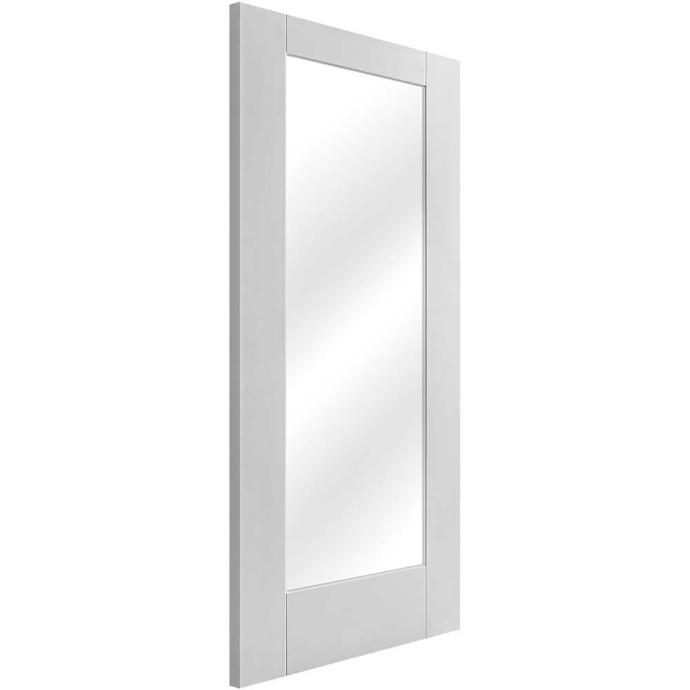 White Primed Pattern 10 1 Light Clear Glass Internal Door 2040 x 926mm Image 3