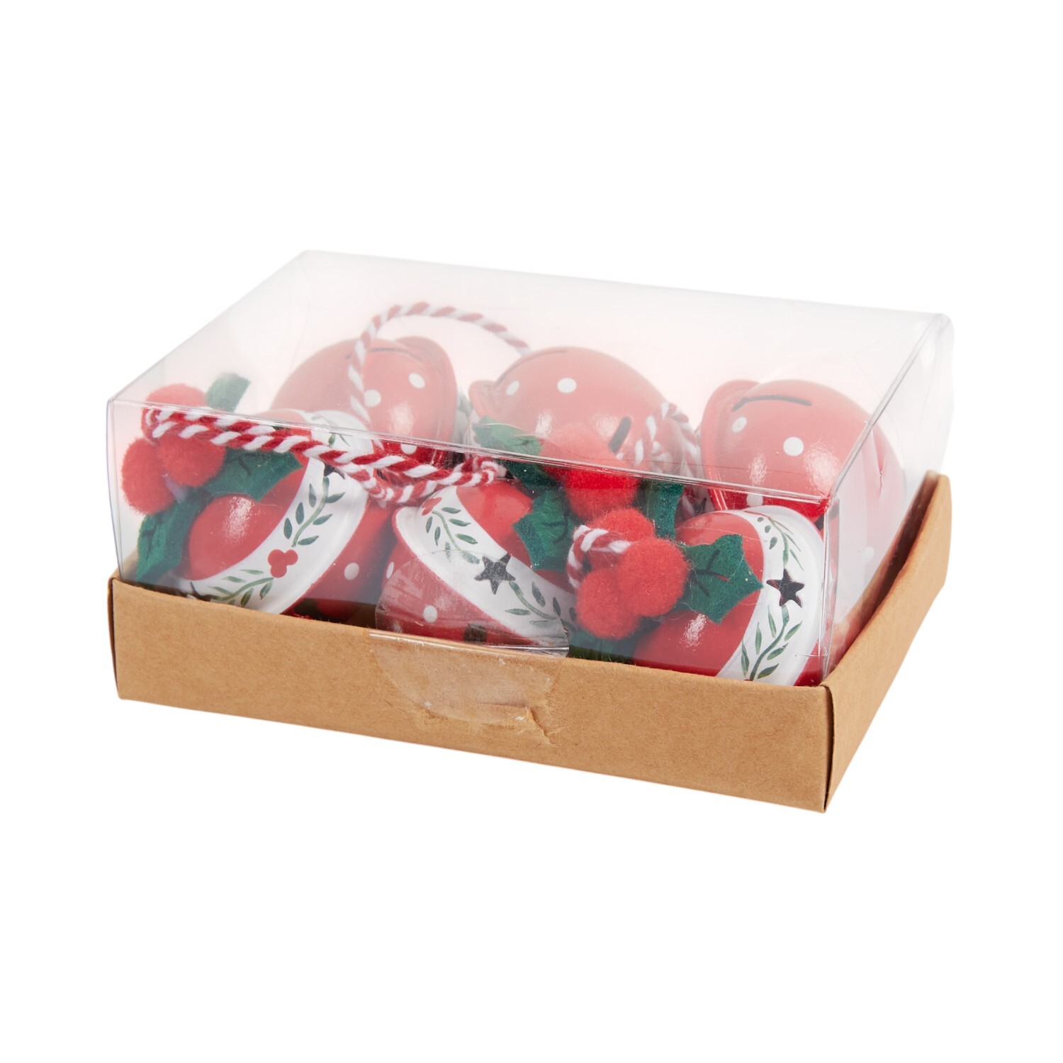 Set of 6 Holly Bells Red Image 6