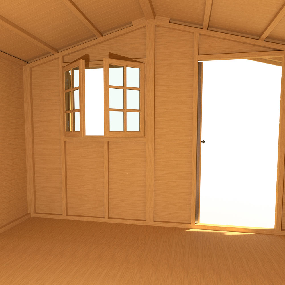 Shire 10 x 10ft Shiplap Style D Security Cabin Apex Garden Shed Image 8