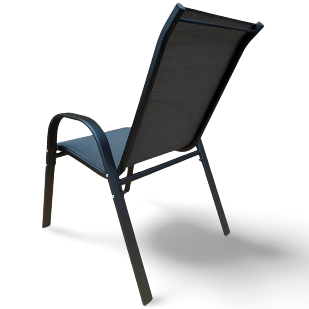 Outdoor Living Set of 2 Stacking Garden Dining Chair Image 5