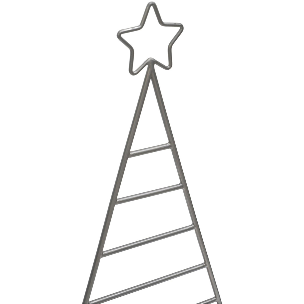Ivyline Iron Pewter Christmas Tree with Star Topper 2.3ft Image 3