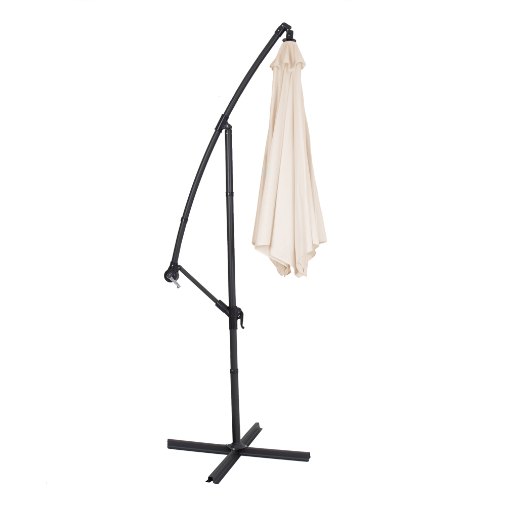 Charles Bentley Cream Hanging Cantilever Parasol 3m Image 4