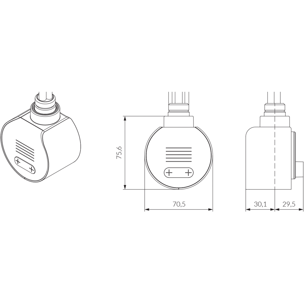 Terma VEO Smart White and Chrome Heating Element Image 6