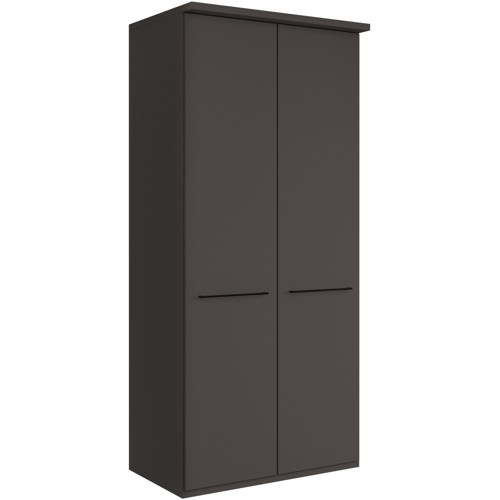 Homebase Cortiva Graphite and Slate 2 Door Hinged Wardrobe Image 2