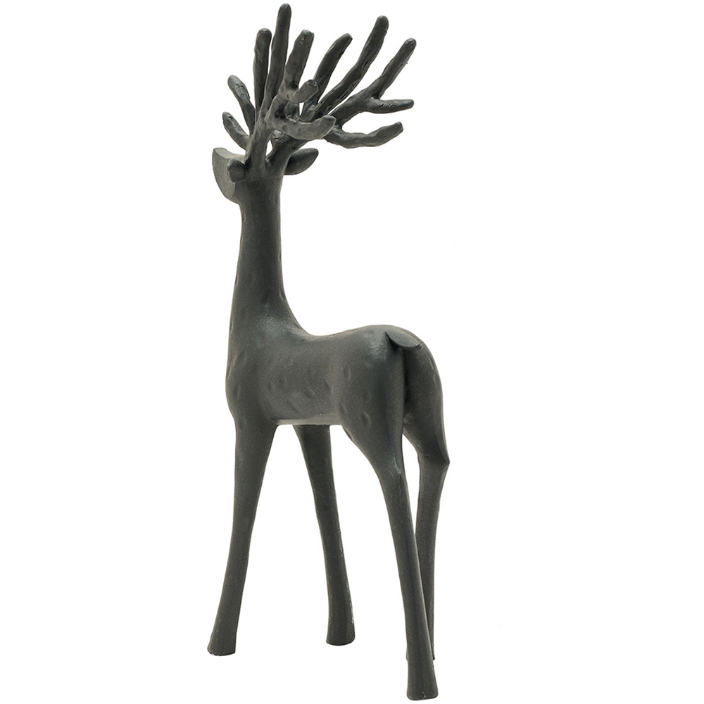 The Christmas Gift Co Black Deer Standing Ornament Image 3