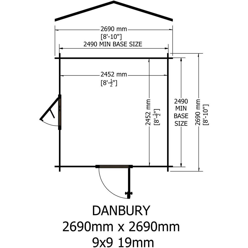 Shire Danbury 9 x 9ft Log Cabin Image 7