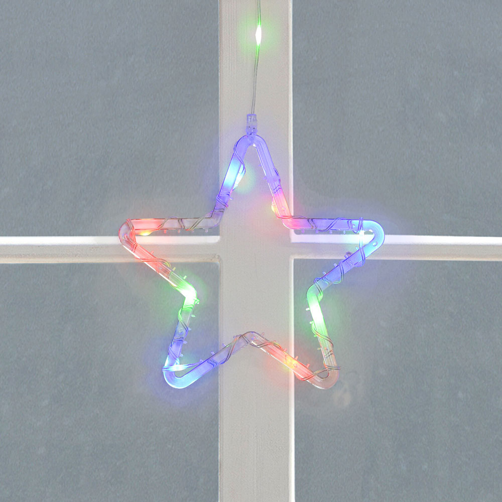 10 Piece Multicolour Star Curtain LightClear Image 7