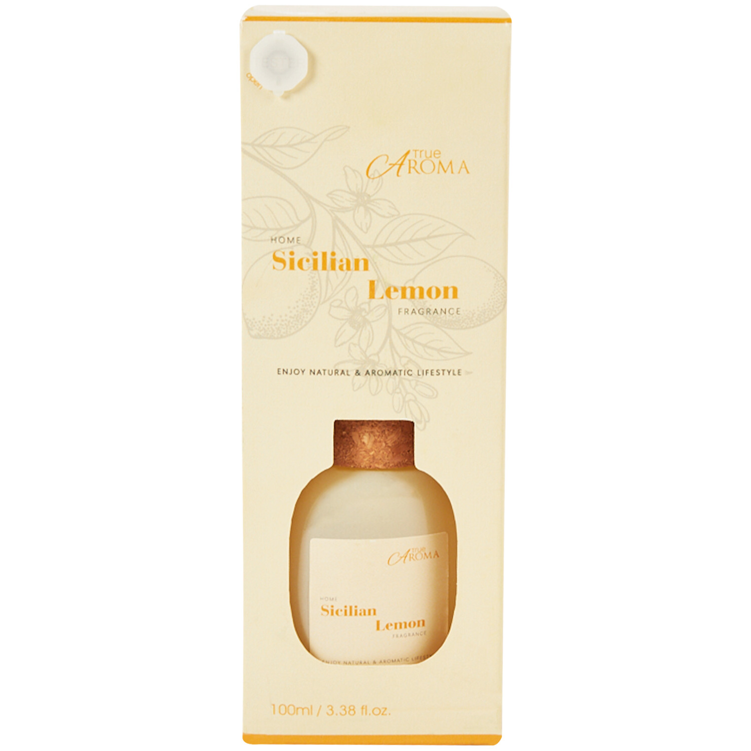 Sicilian Lemon Cork Diffuser 100ml - Yellow Image 1