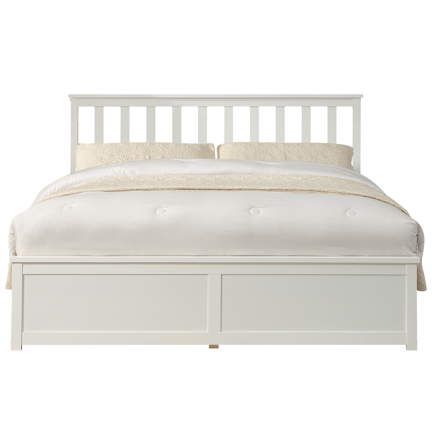 Selena Ottoman Bed - White / King Image 4