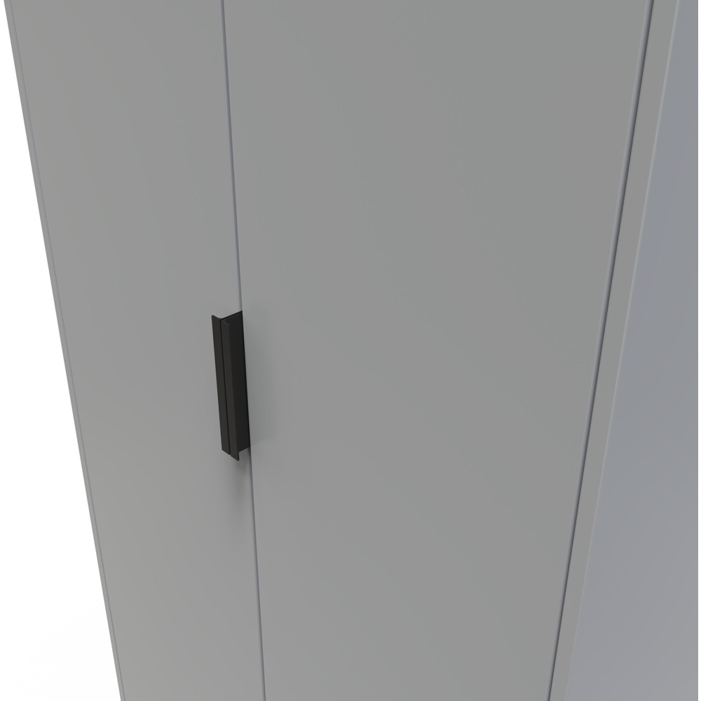 Crowndale Diego 2 Door Dusk Grey Tall Wardrobe Ready Assembled Image 3