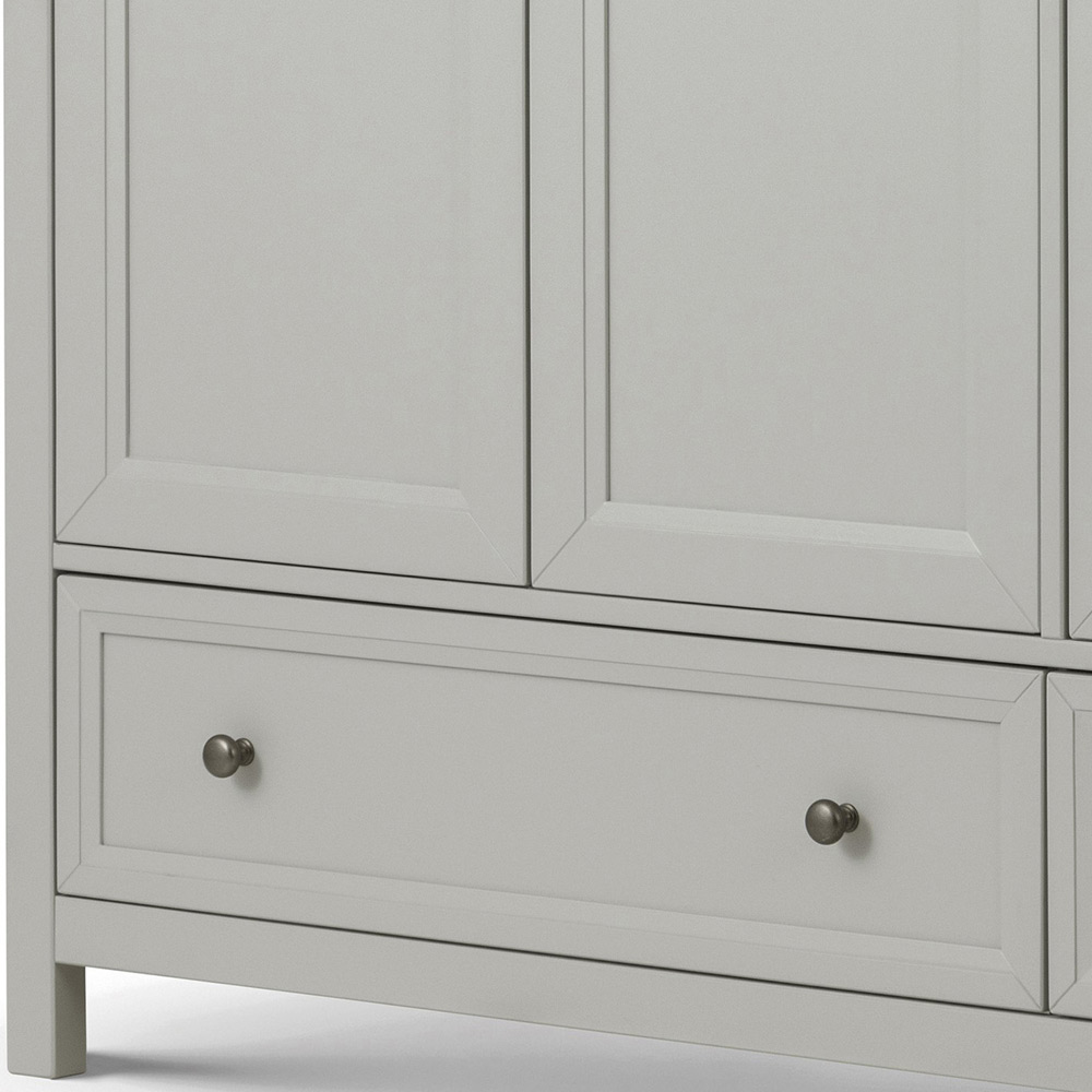 Julian Bowen Maine 3 Door 2 Drawer Dove Grey Combination Wardrobe Image 4