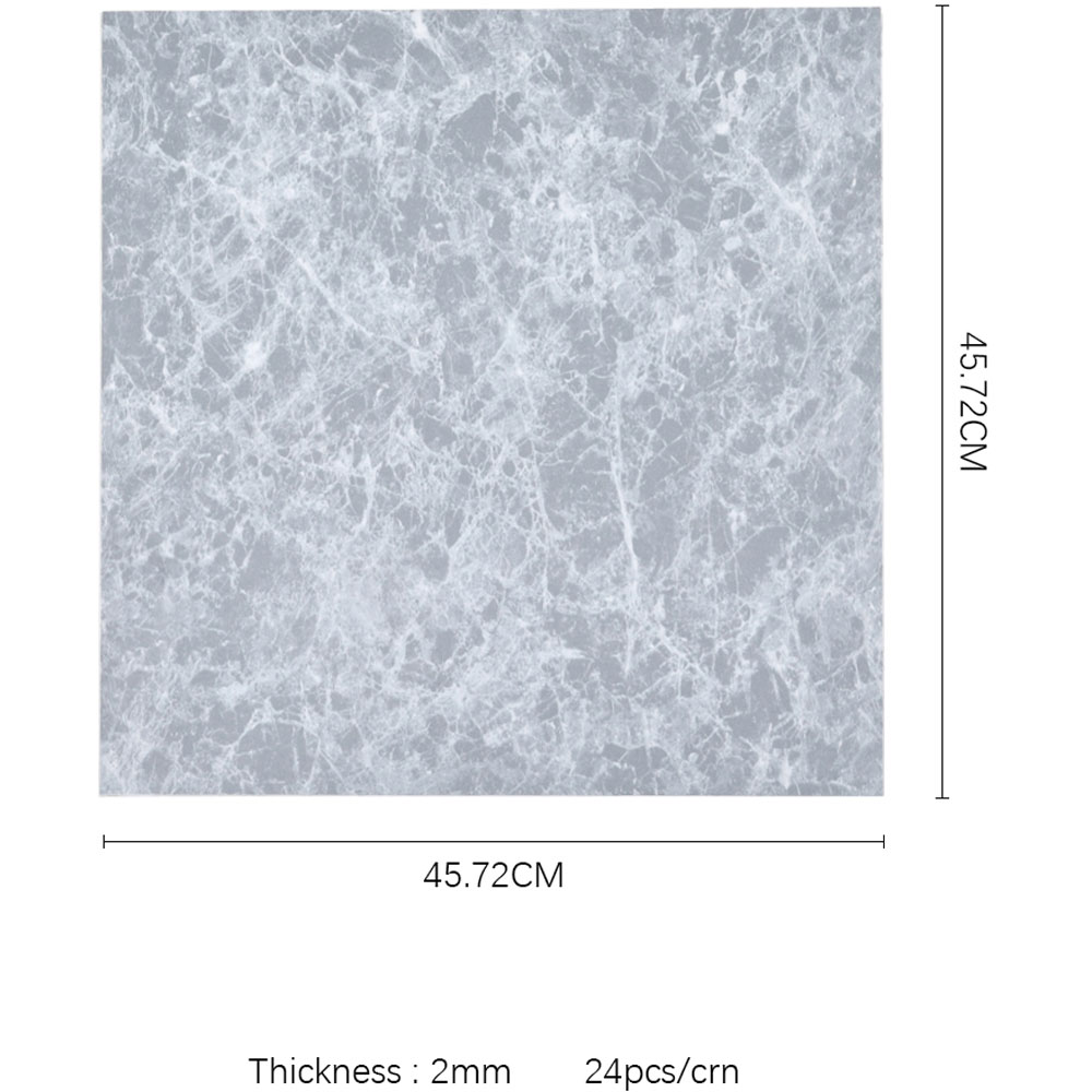 Living and Home Stone Effect Square Self Adhesive Floor Tile Stickers 24 Pack Image 9