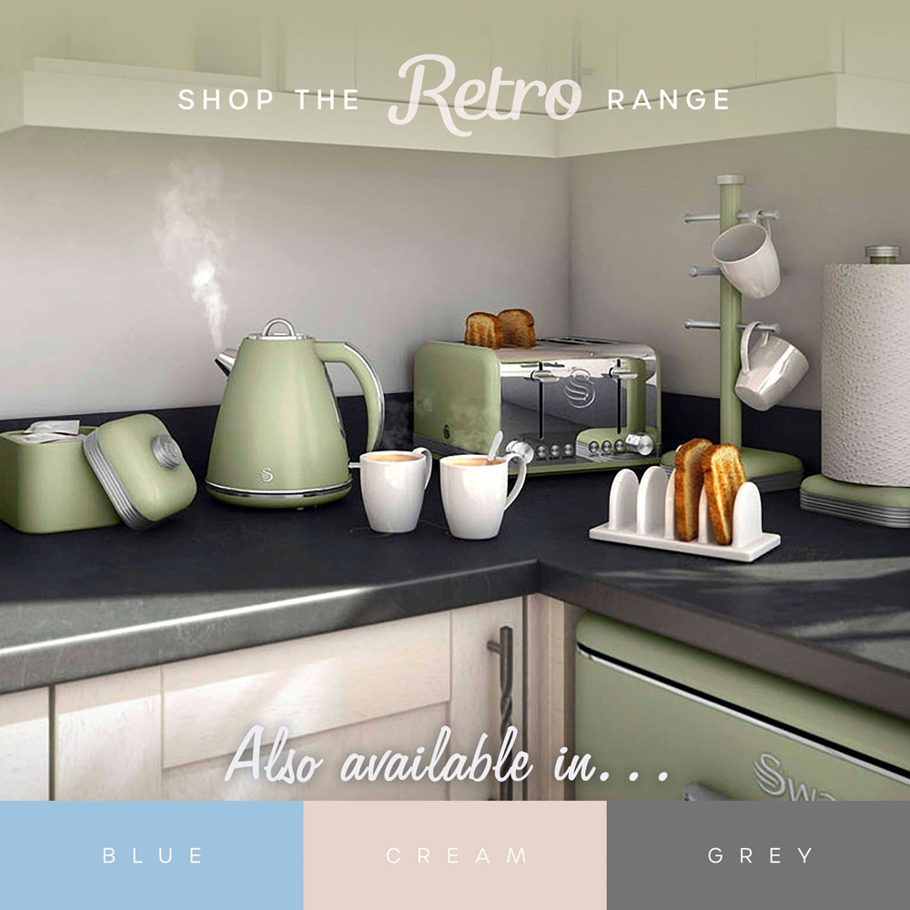 Swan Retro SR11010GNE Green 70/30 Compact 208L Top Mounted Fridge Freezer Image 6