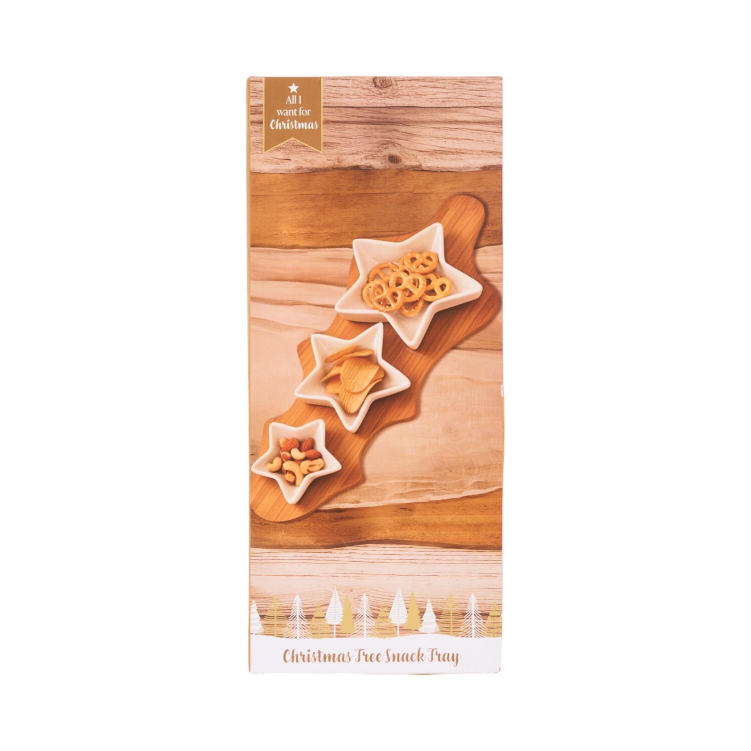 Christmas Tree Snack Tray Natural Image 3