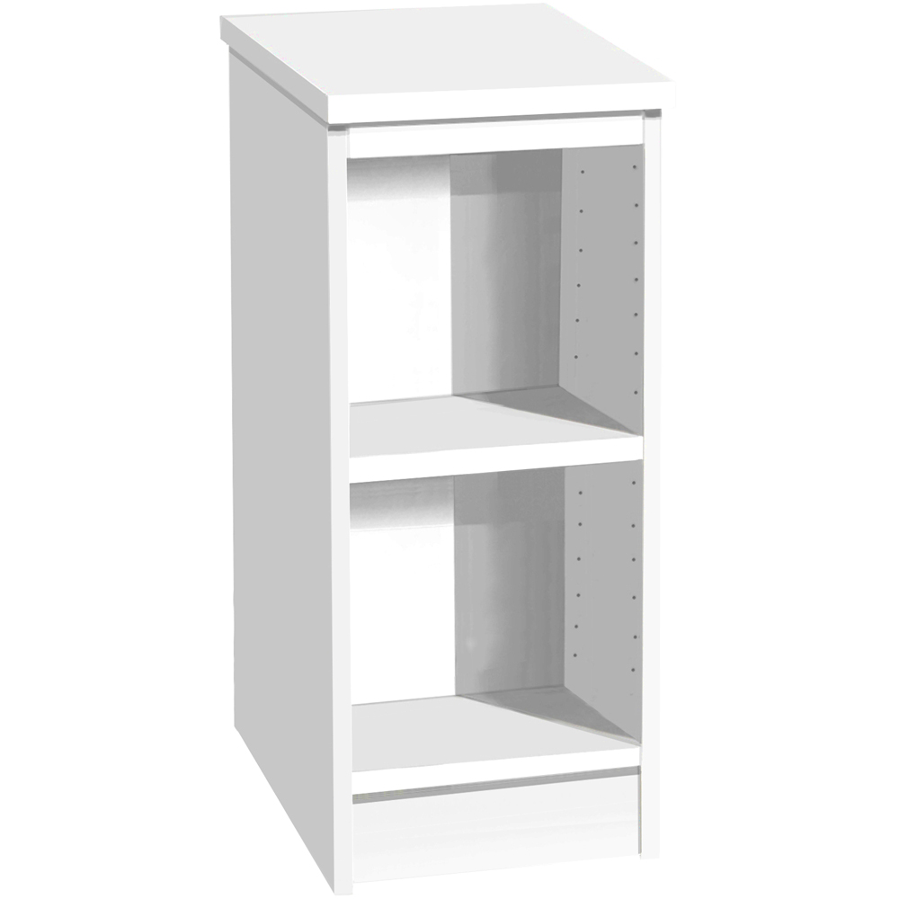 R White Cabinets 2 Shelf White Desk Height Wide Bookcase Image 2