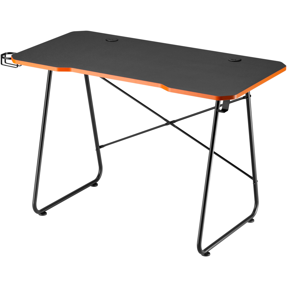 Properav Black and Orange Computer Gaming Desk Image 2