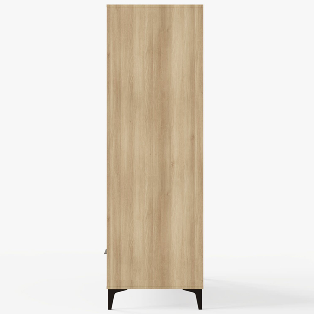 GFW Ezra 2 Door Single Drawer Oak Wardrobe Image 5