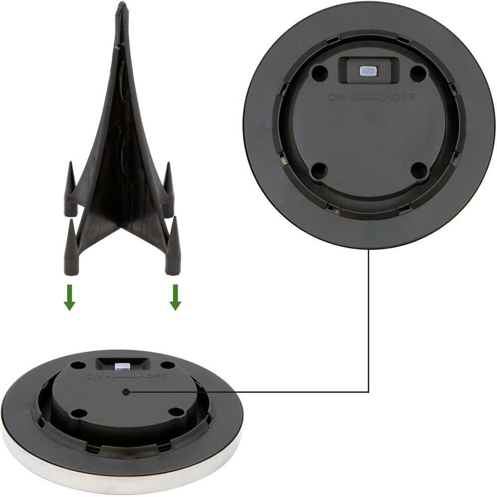 GardenKraft 4 Pack Bright White Solar Ground Light Image 4