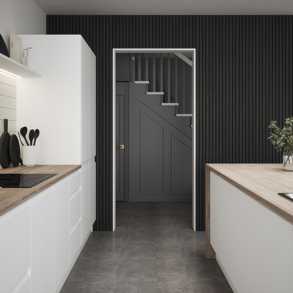 Kraus Easy Living Slate Grey Acoustic Slat Wall Panel 240 x 60cm Image 5