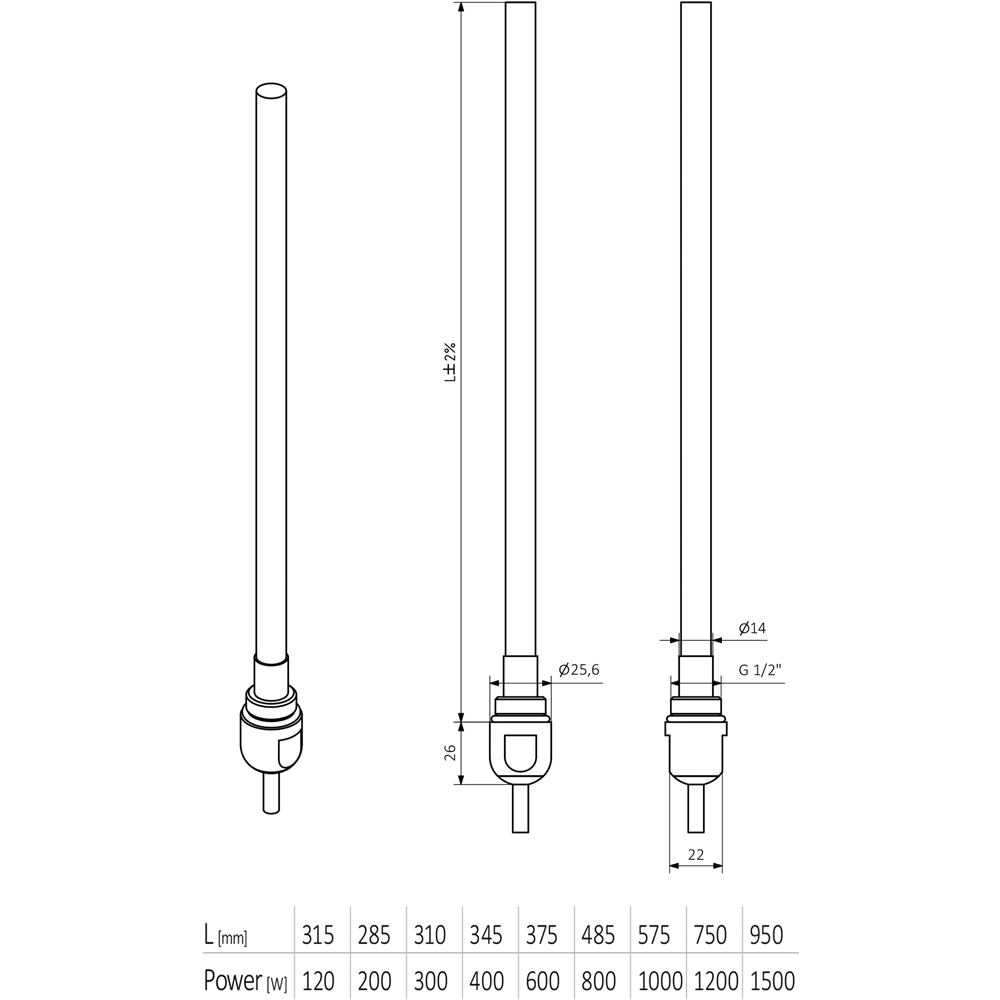 Terma SIM Heating Element 150W Image 5